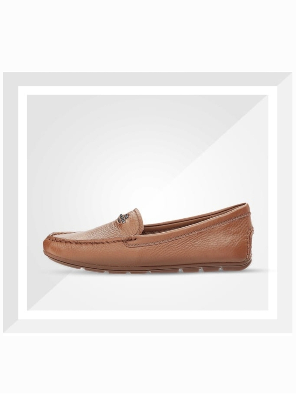 Coach Mary Lock Up Driver Loafer in Chestnut Leather Size 6